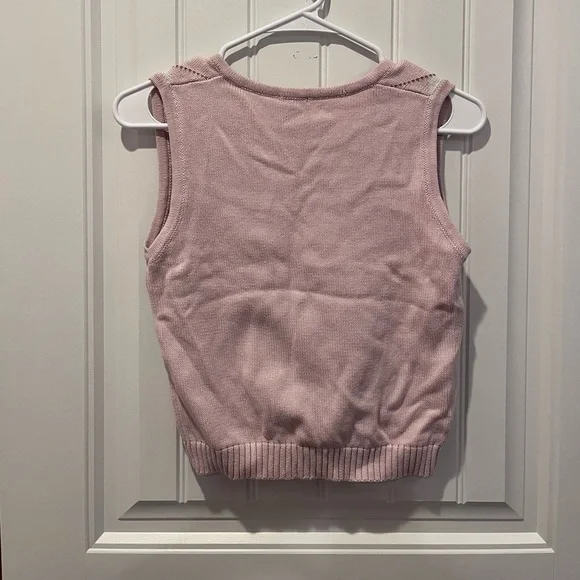 Brandy Melville Pastel Pink & Blue Argyle Sweater Vest Y2K Easter Coquette Fairy - Picture 6 of 8